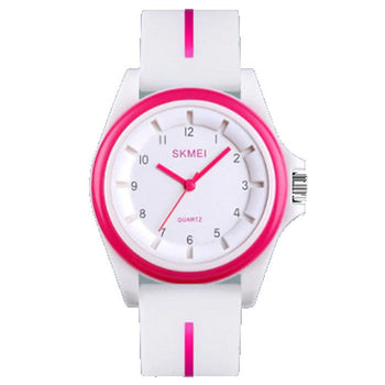 Orologio da ragazza analogico bianco e rosa