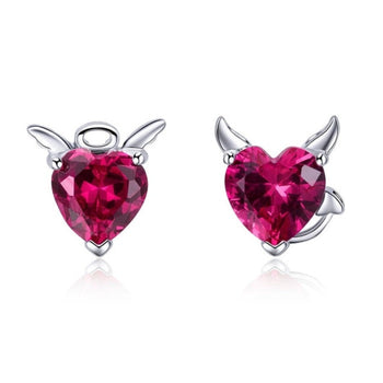 Orecchini Cuore Alato (Argento)