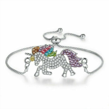 Braccialetto da ragazza unicorno strass