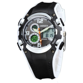 Orologio Digitale da Ragazzo con Cinturino in Silicone Nero e Quadrante Nero